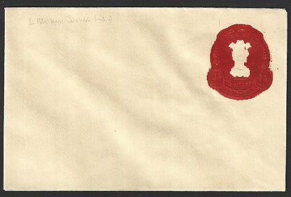 India 35p envelope with smudged EXTREME overinked stamp error