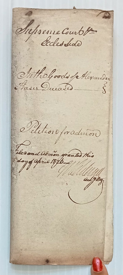 AOP India 1826 Supreme Court, Fort Williams, Calcutta document