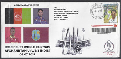 AOP India 2019 CRICKET World Cup Afghanistan vs West Indies Special cover