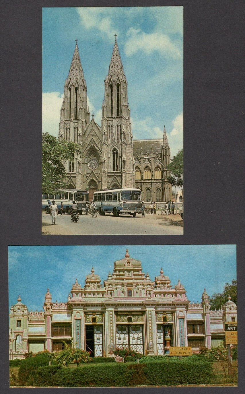 India 10 vintage colour postcards MYSORE