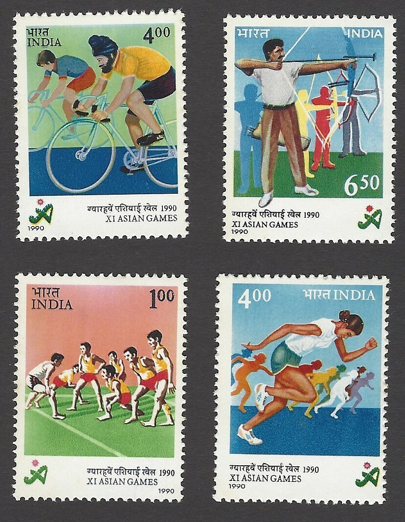 India 1990 Asian Games 4v MNH