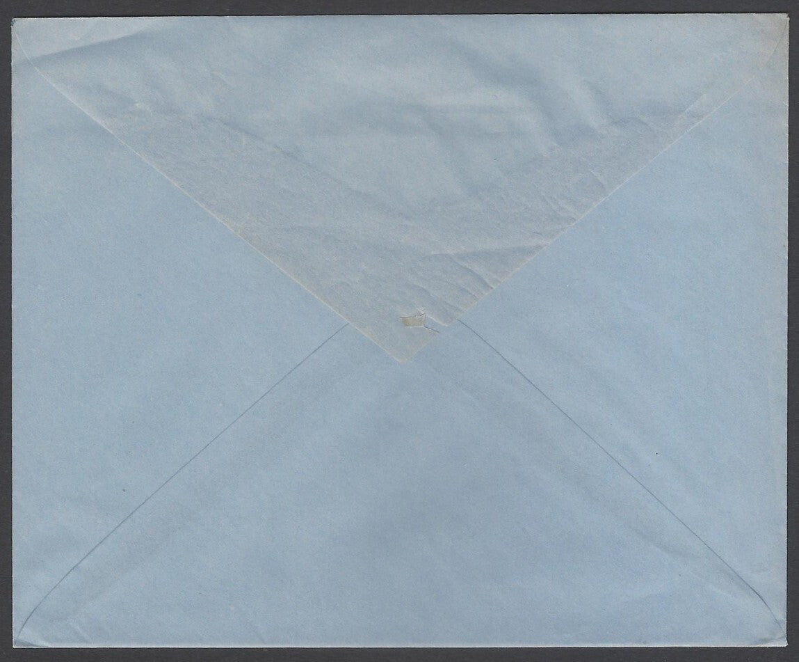 AOP India airmail envelope 1954 Stamp Centenary 14a unused