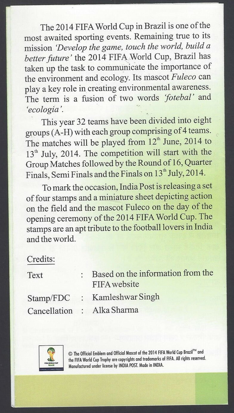 India 2014 Fifa World Cup used brochure	