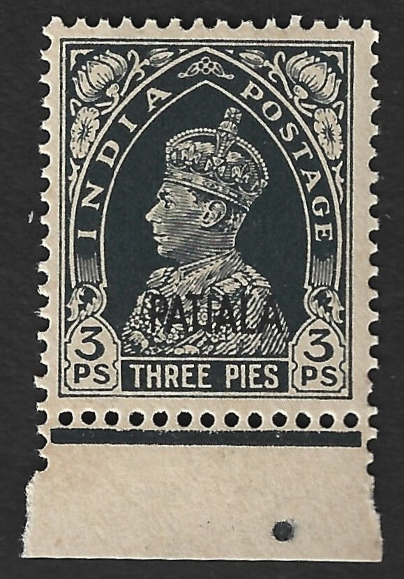 India Patiala State KGVI 1941-46 3p slate MNH block of 4 SG 98 £21
