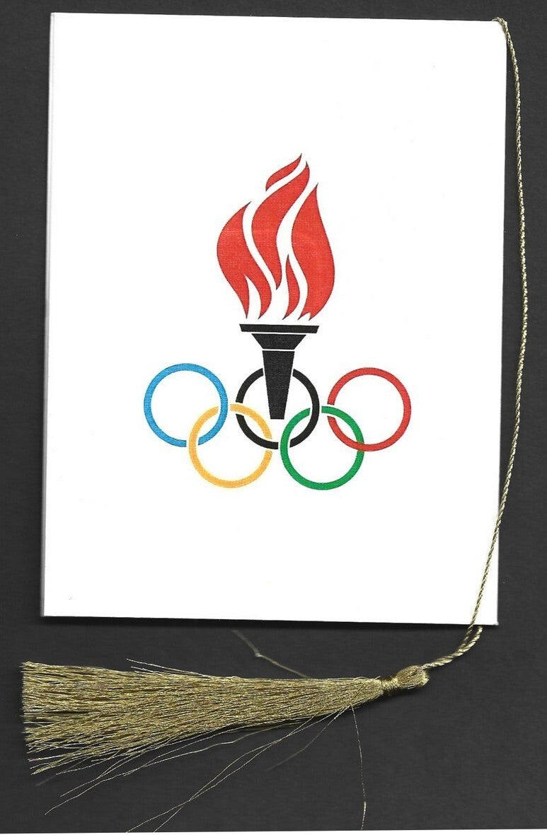 India 2024 Paris Olympics souvenir with 1900 Paris, France Olympics cachet