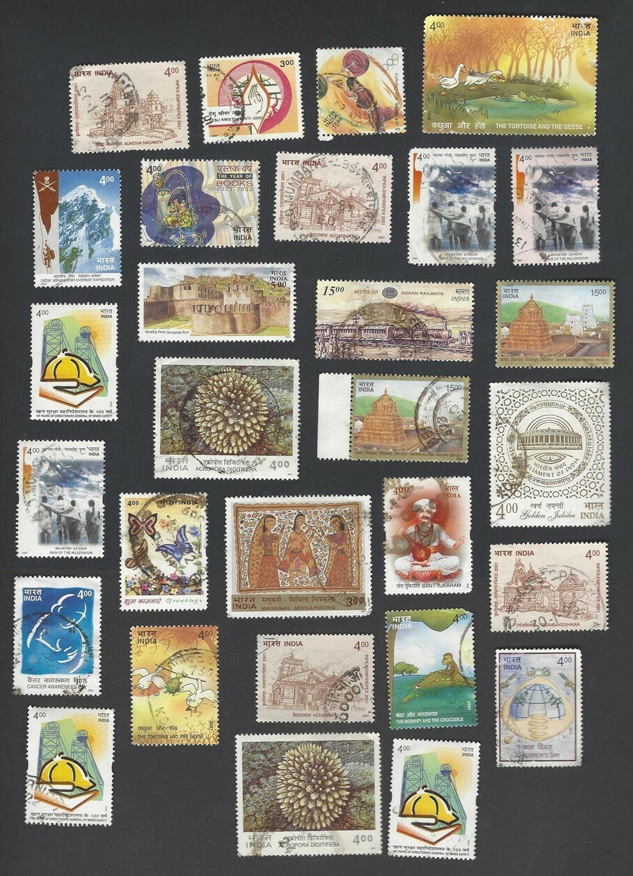 India 1990s to 2010 off paper mixture – mostly different 220+ stamps