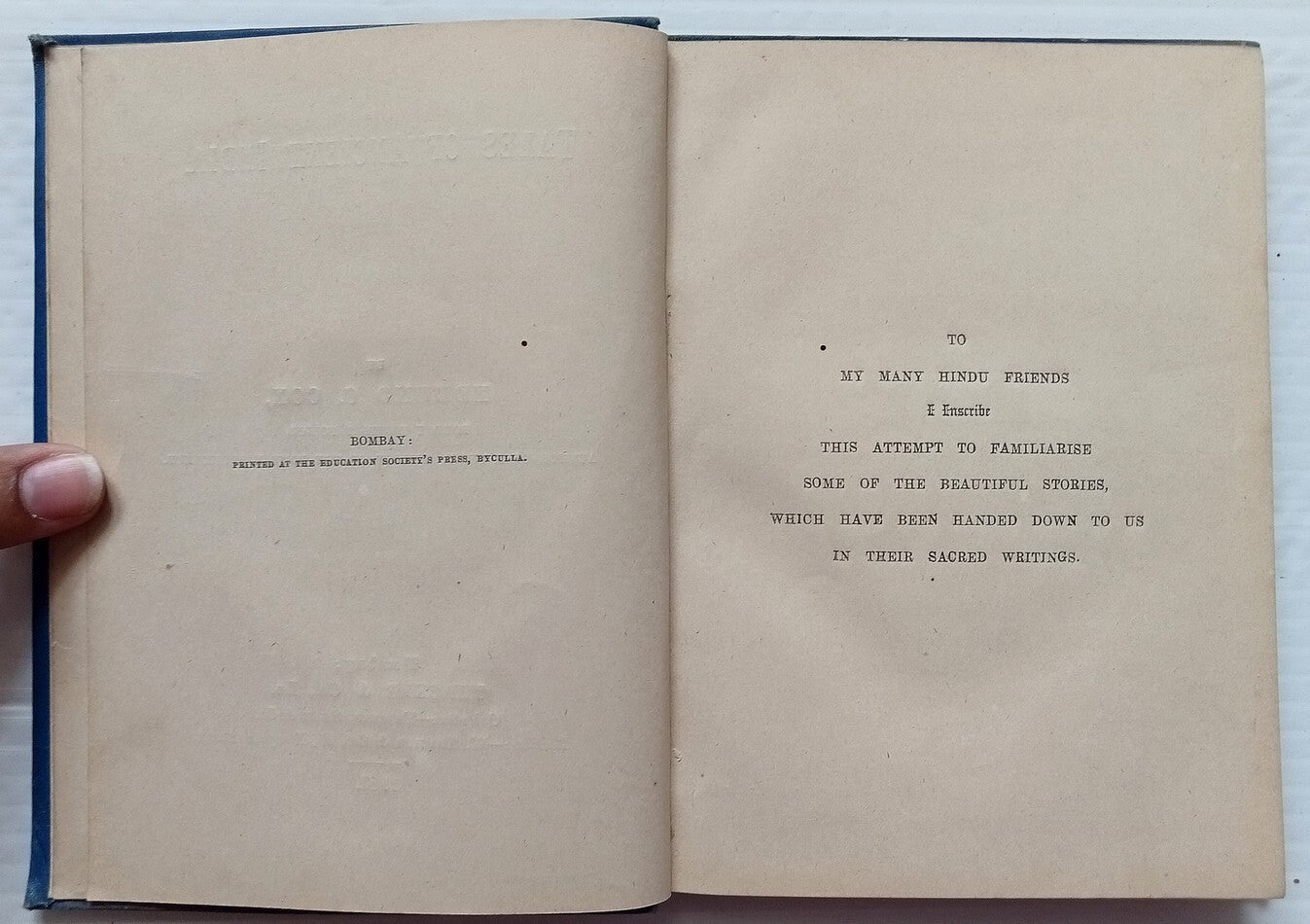 AOP TALES OF INDIA 1887 by Edmund C. Cox HC 88pgs SEE PINHOLES