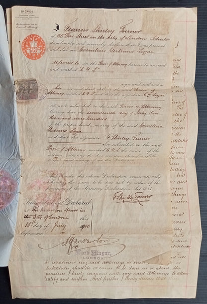 GB Mayors Court & Justice Room (2) & India QV SP Adh 5R on 1898 document zaz