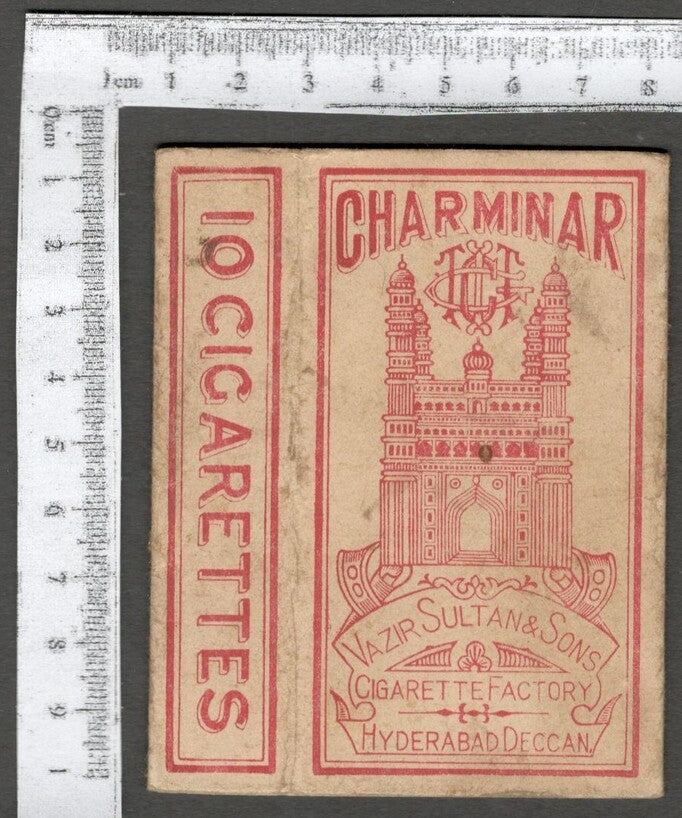 AOP India vintage empty packet CHARMINAR Cigarettes Vazir Sultan & Sons 
