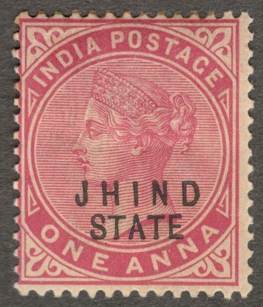 (AOP) India Jind State QV 1902 1a carmine MH. SG 40 £14