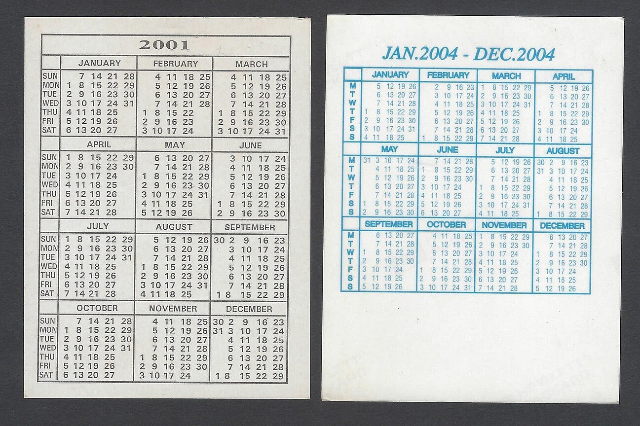 AOP India Bollywood 1996-2004 Pocket Calender - SANJAY DUTT (6)