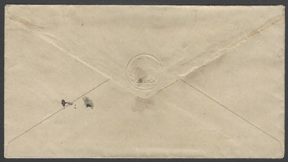AOPIMT India MAIL AGENT * HOWRAH  canc on QV 1/2a blue envelope