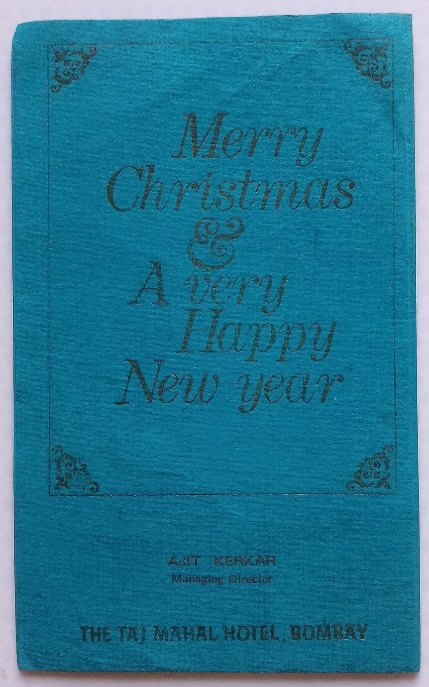 AOP India multi panel MUGHAL EMPERORS X'Mas greeting card by Taj Mahal Hotel