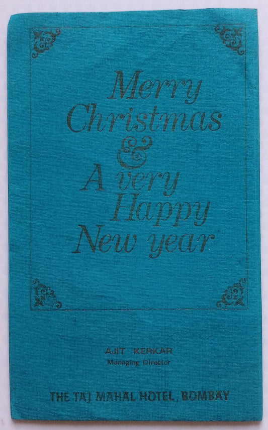 AOP India multi panel MUGHAL EMPERORS X'Mas greeting card by Taj Mahal Hotel