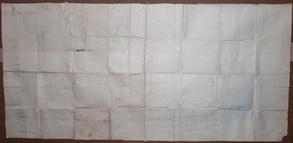 India 1943 Proposed Town Improvement Jaipur survey huge map 36”x76”