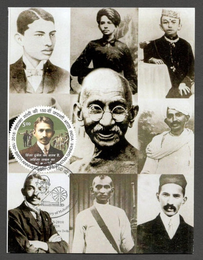 AOP India MAHATMA GANDHI 150th Birth Anniversary Year slogan on Special card