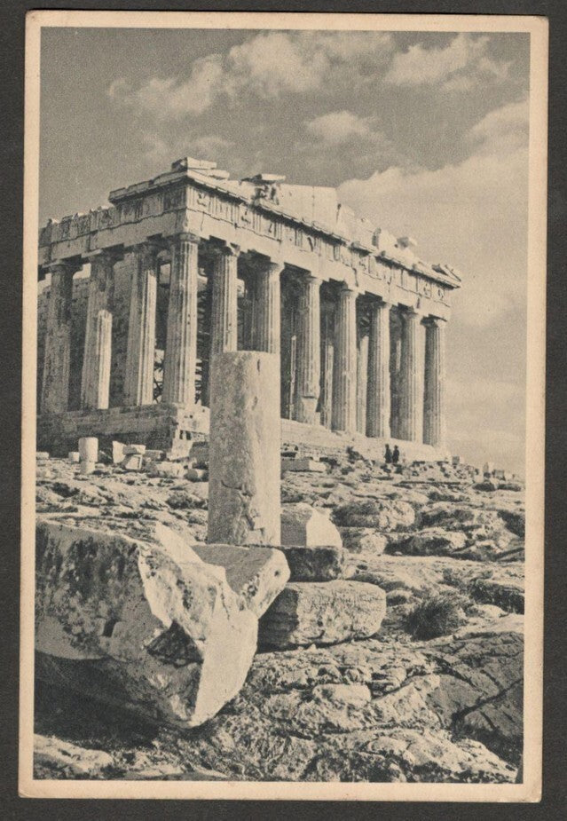 AOP Greece dummy / bogus 300a postal card used to India