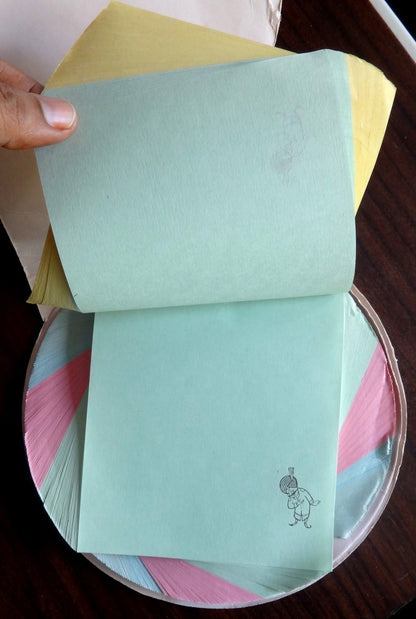 Air India vintage novelty pad of multicolour notes