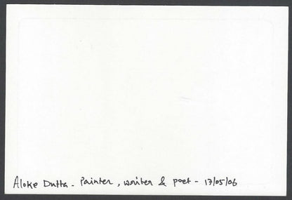 AOP Aloke Dutta, Artist pen sketch on autograph card India