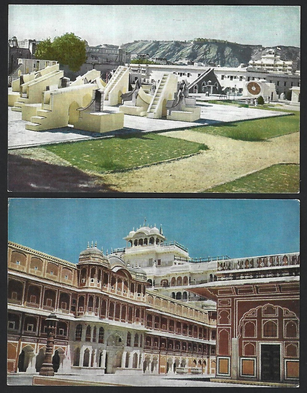 India PALACES OFF JAIPUR vintage set of 10 postcards in folder