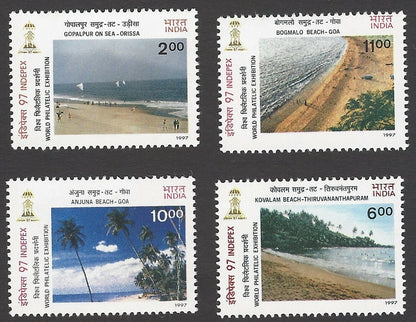 India 1997 Beaches of India 4v MNH