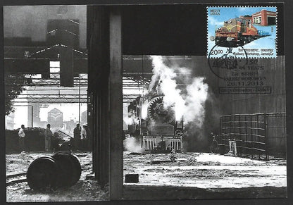 India 2013 50 Year of Railway Worshops maxi card MAWD