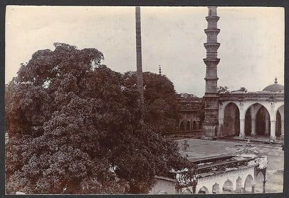 India vintage 1890’s photo Ahmed Shah's Mosque Minaret Ahmedabad 10cm x 15cm