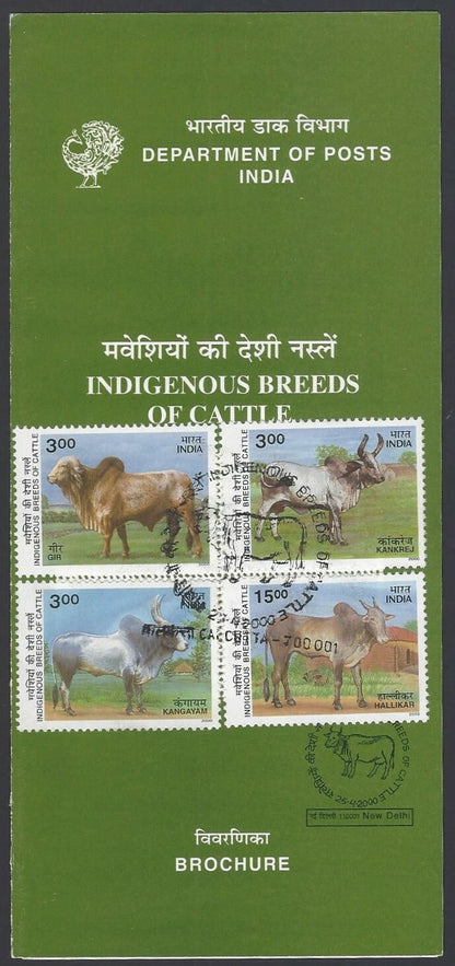 India 2000 Indigenous Breeds of Cattle used brochure 
