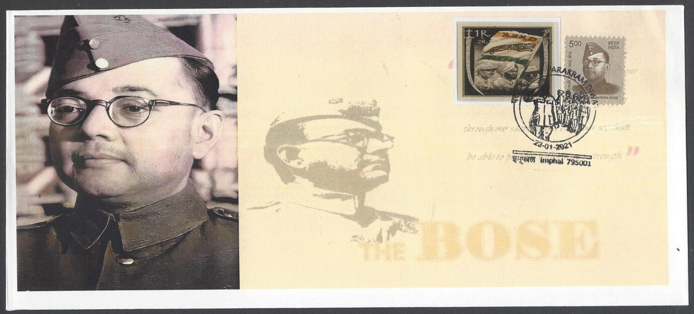 AOP India Subhas Chandra Bose Special cover with label
