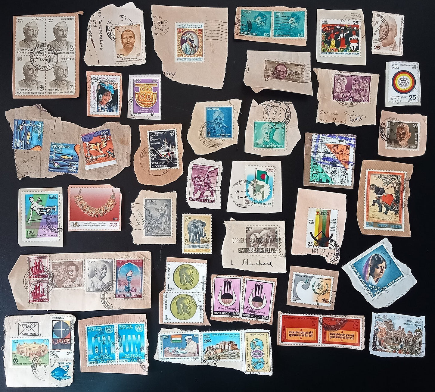 India unpicked on paper commemorative mix (200)