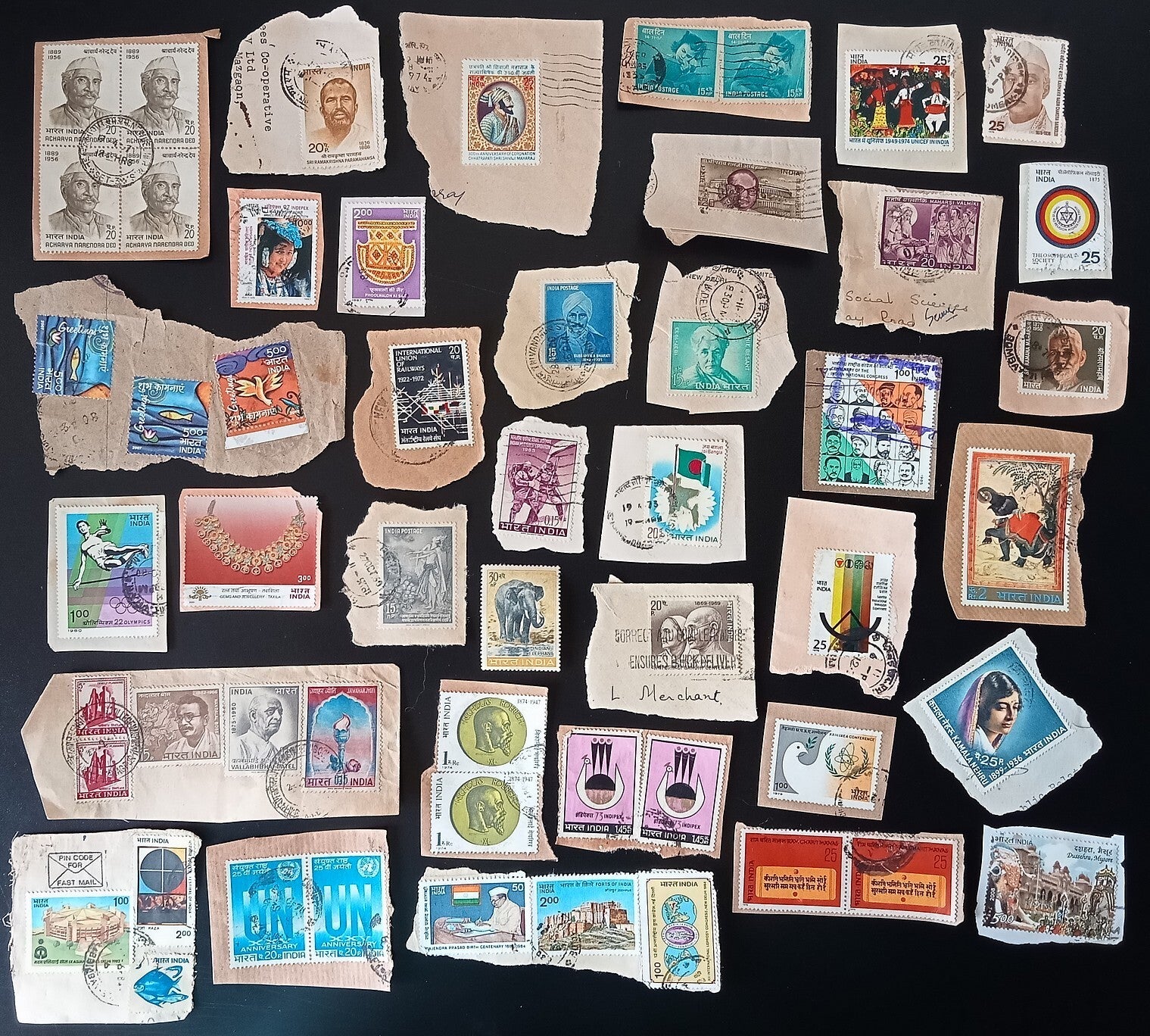 India unpicked on paper commemorative mix (200)