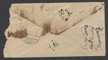 AOPIMT India KGV WWI boxed slogan BUY R.10 CERTIFICATES on 1917 cover
