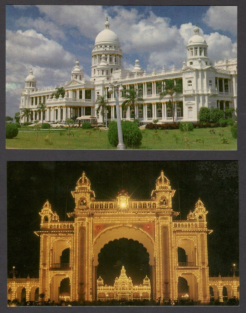 India 10 vintage colour postcards MYSORE