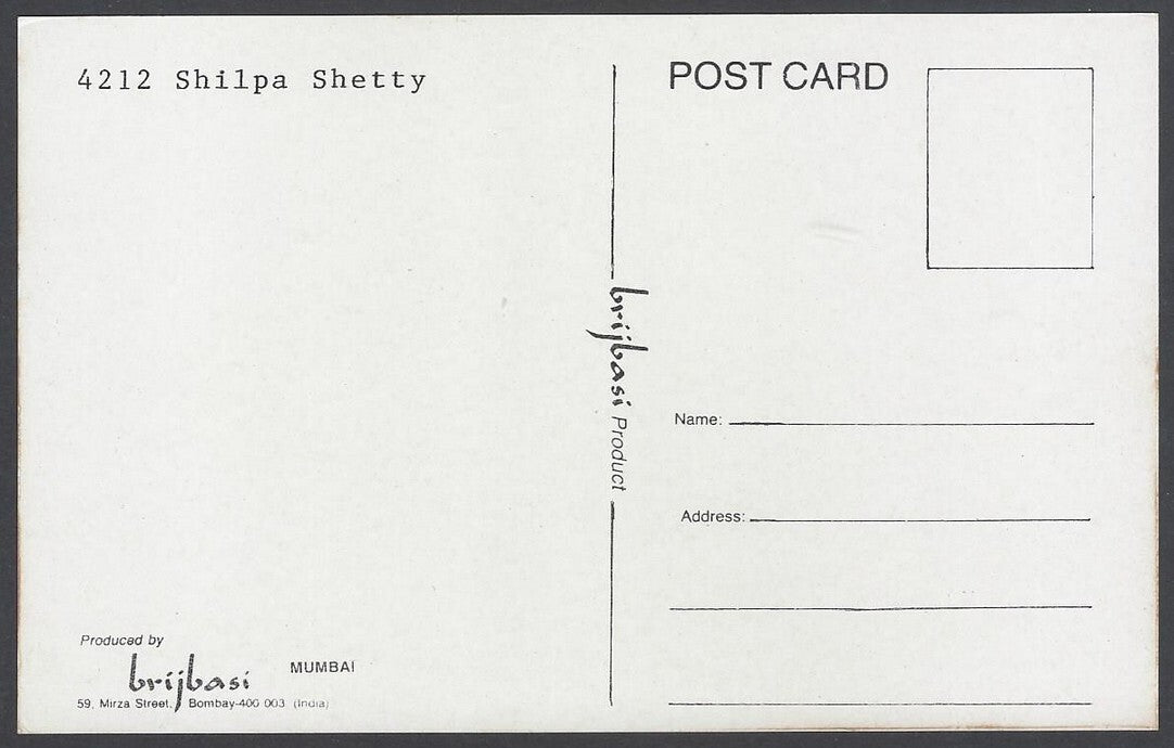 AOP India vintage Bollywood postcard SHILPA SHETTY