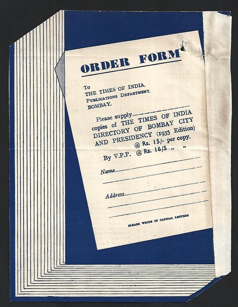 The Times of India Directory of Bombay City & Presidency 1935 advertisement