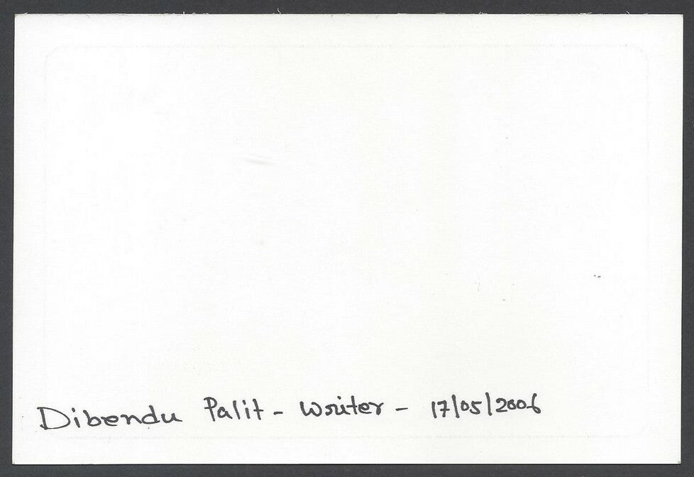 AOP India Dibyendu Palit, Bengali Poet & Writer signed autograph card