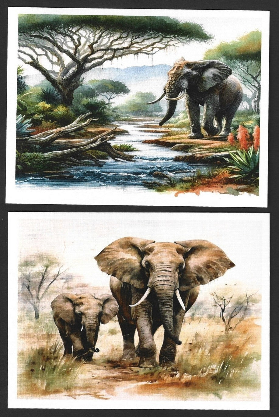 India 2023 LEMRU ELEPHANT RESERVE Special postcards (5)