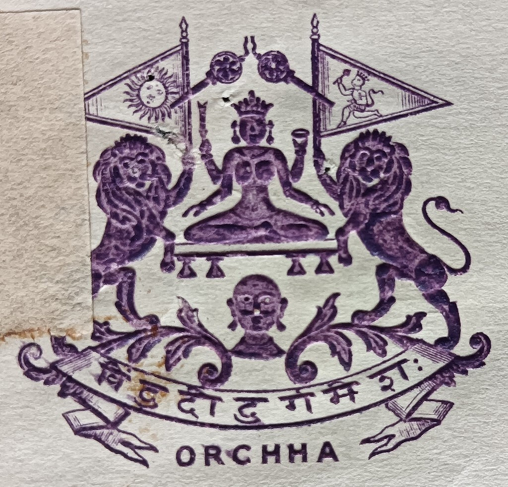 India 1931 crested letter ORCHHA STATE
