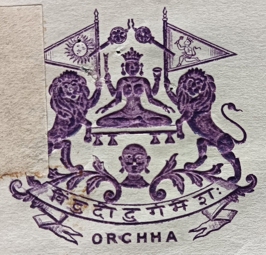 India 1931 crested letter ORCHHA STATE