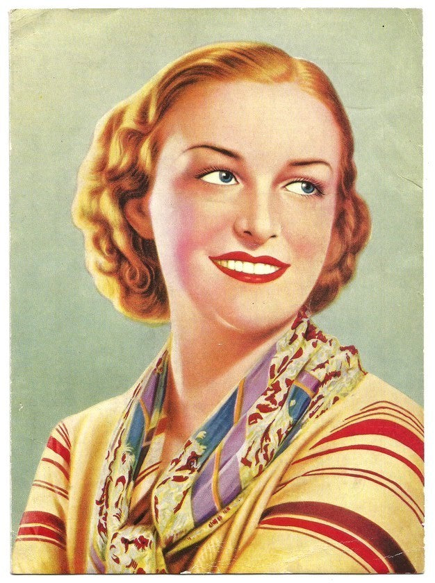 India Bayer 1940s promotional folder with Glmour Girl cover