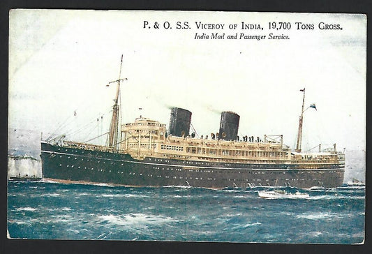 Vintage postcard P&O S.S. VICEROY OF INDIA