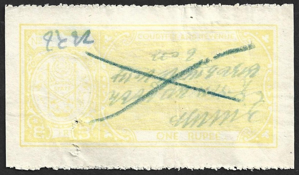 AOP India MANGROL State Court Fee 1R yellow