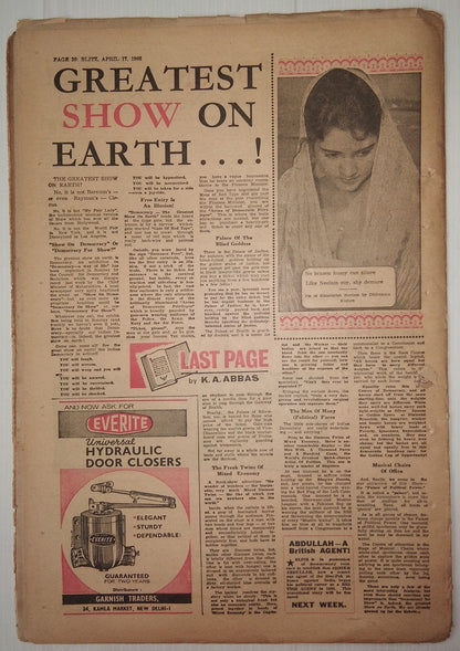 India Blitz April 1965 MAN WHO MURDERED A WHOLE CITY
