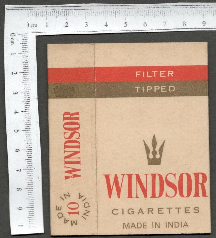 AOP India vintage empty packet WINDSOR Cigarettes