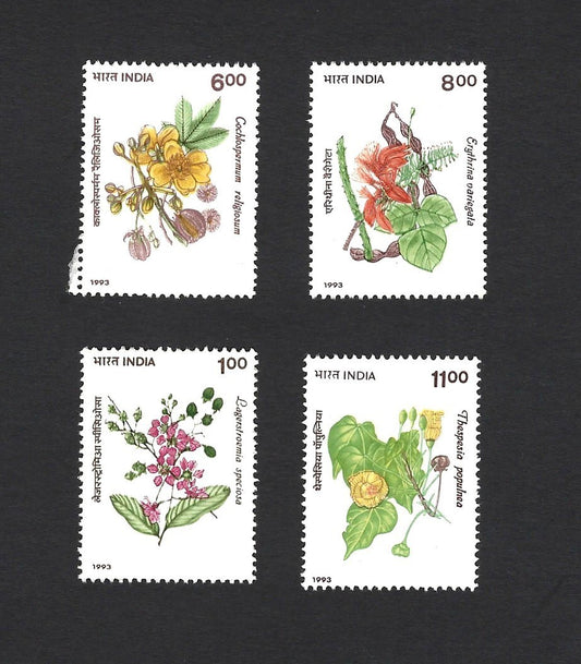 1993 Indian Flowering Trees 4v MNH