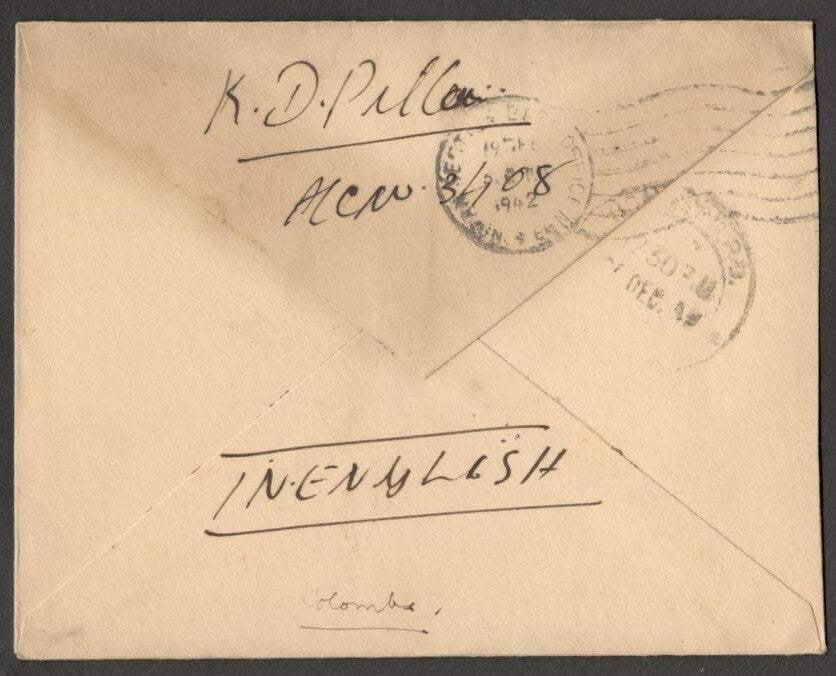 (AOP) India WW2 On Active Service censored cover to India