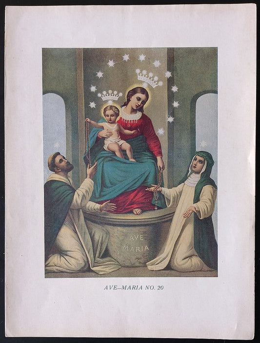 AOP India vintage poster AVE-MARIA 7x10 inches
