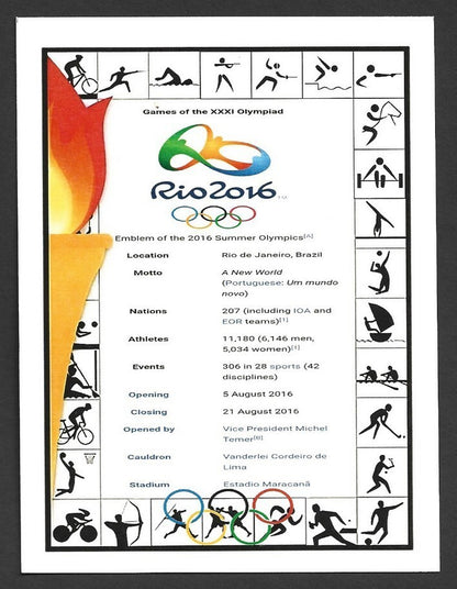 India 2024 Paris Olympics maxi card with 2016 Rio De Janeiro Olympics cachet