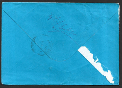GB £2.15 Snowman single franked RTS cover to India