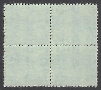 AOP India 1979 25p Tractor misperf block of 4 MNH